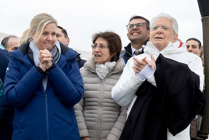 Mattarella assiste al SuperG 11