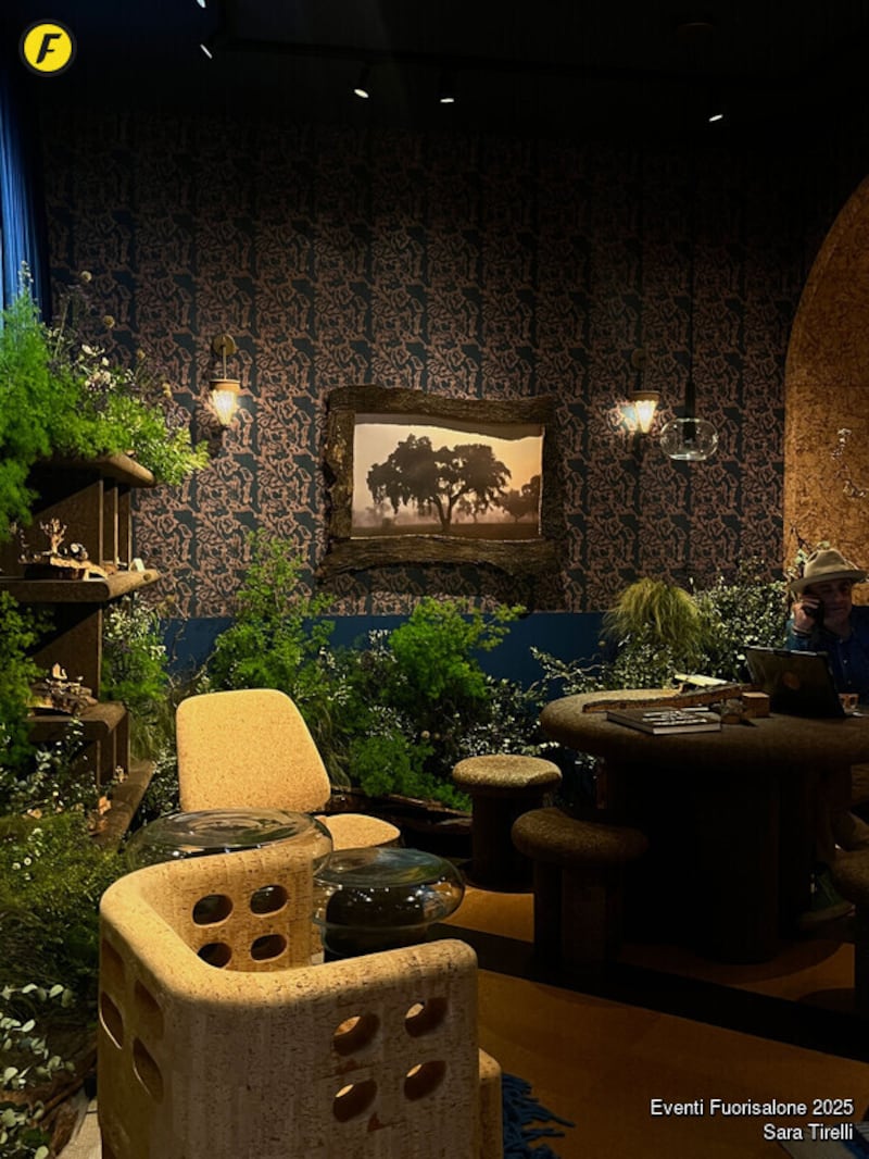 Fuori Salone-casa Cork-allestimento in sughero