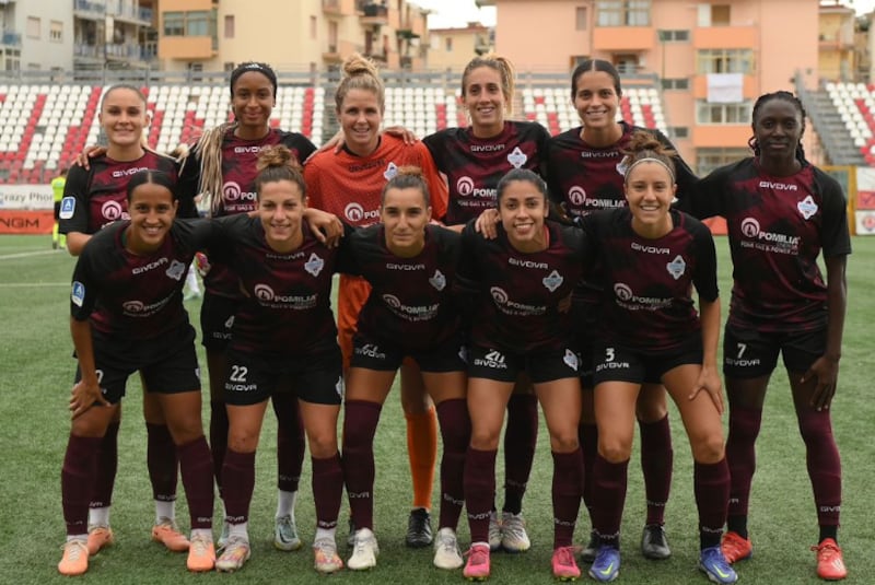 L'undici titolare delle Pantere contro la Samp (via Pomigliano Calcio Femminile)
