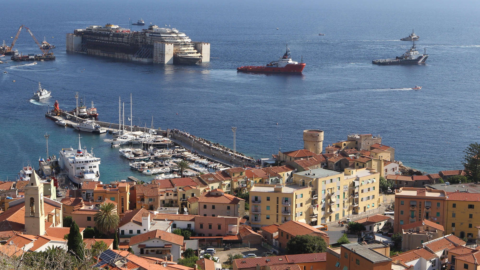 Al Giglio l'addio alla Concordia