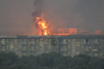 Palermo accerchiata dal fuoco: bruciano le colline attorno alla città 12