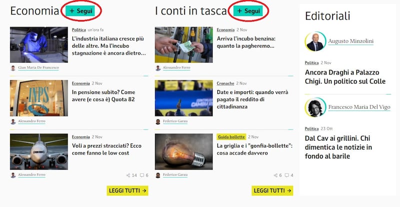 segui in hp