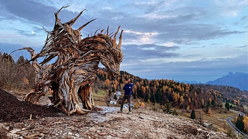 Il Drago di Vaia prima dell'incendio