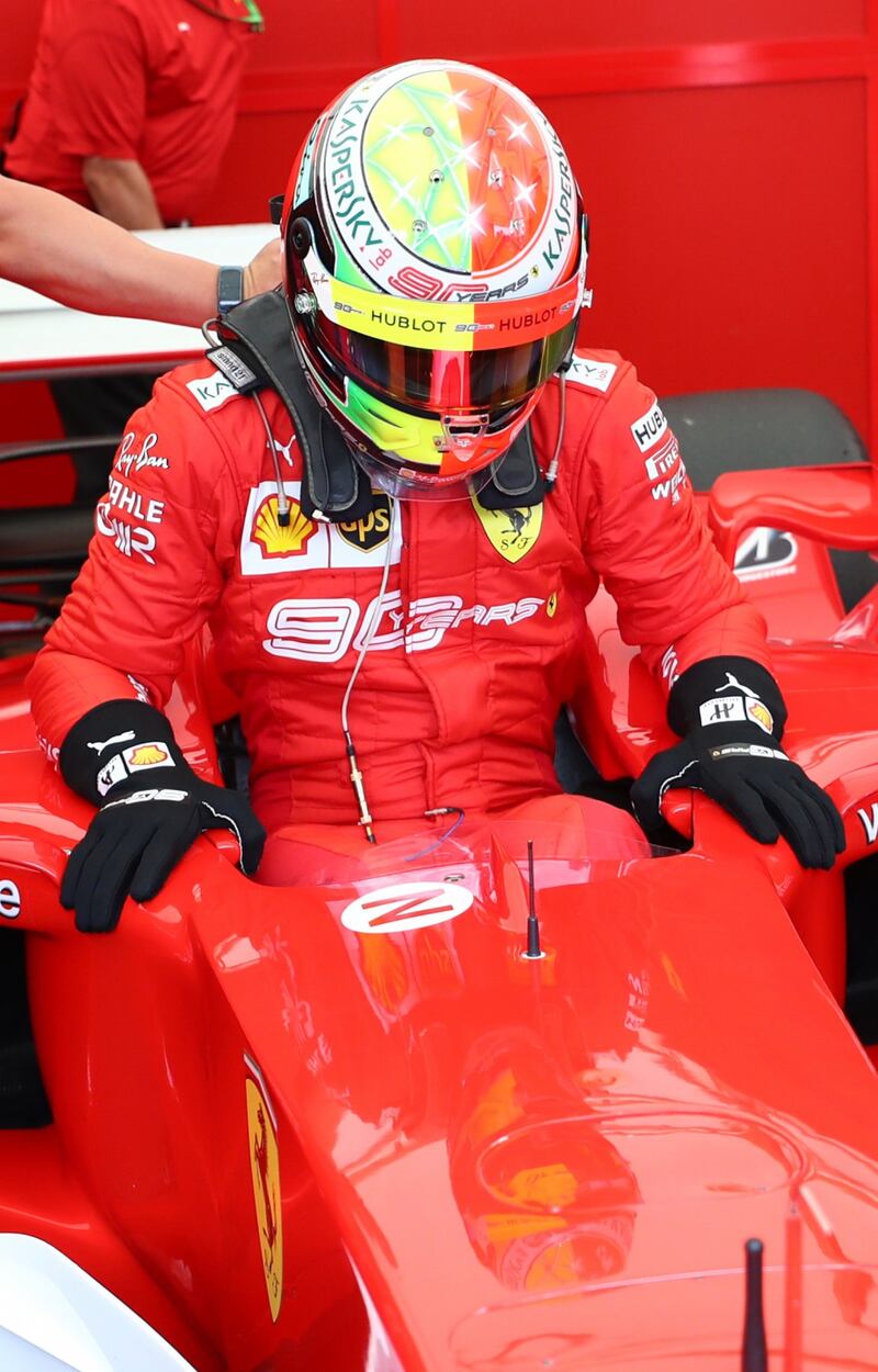 Mick Schumacher sulla Ferrari del papà: le foto più belle 4