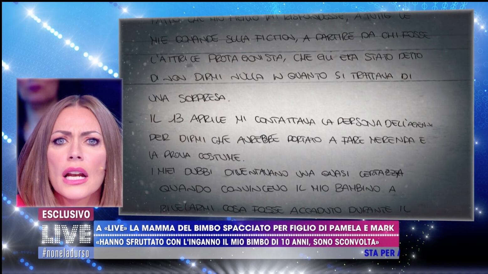 Il "finto" figlio adottivo di Pamela Prati costretto a fingere un tumore alla gola