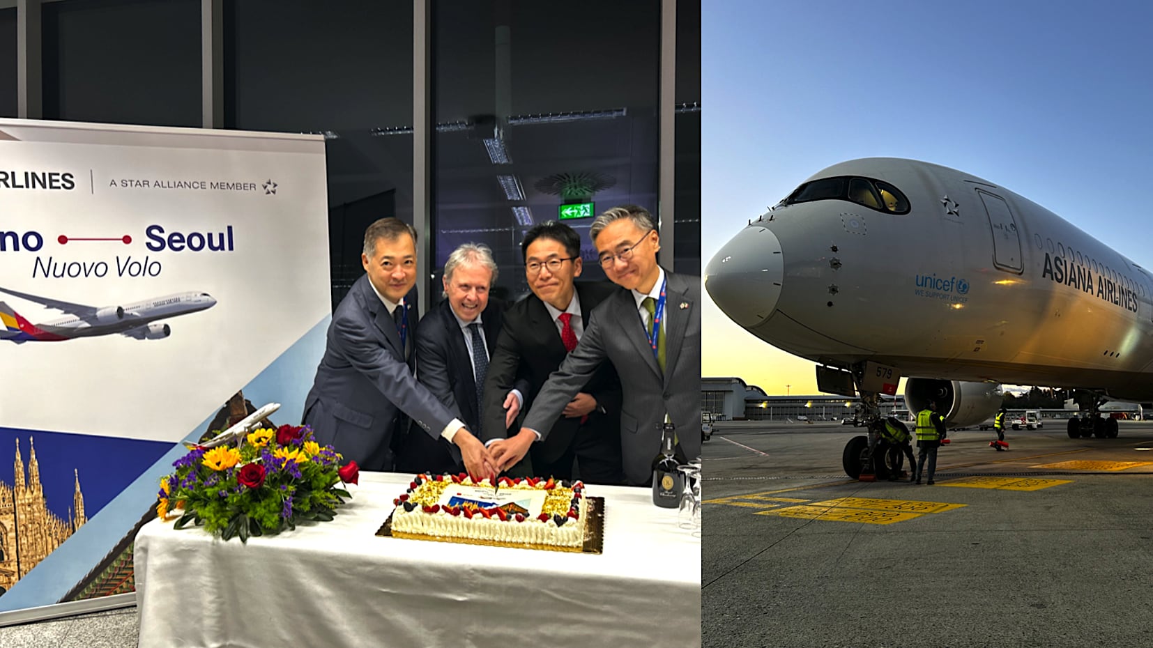 Malpensa, decolla il nuovo volo da Milano a Seoul di Asiana Airlines