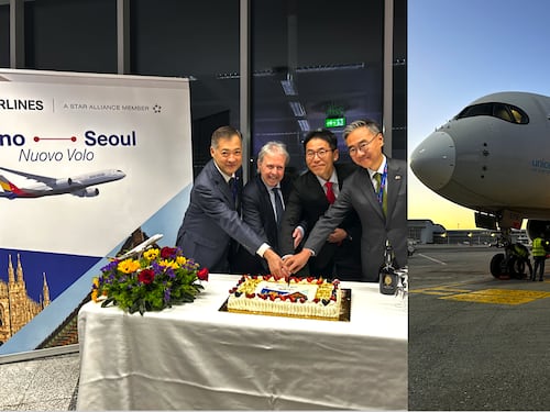 Malpensa, decolla il nuovo volo da Milano a Seoul di Asiana Airlines
