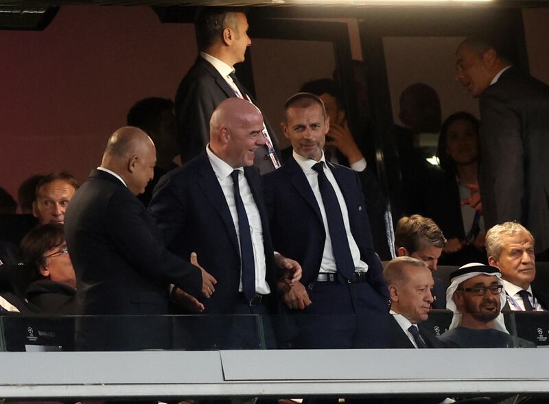 Infantino Ceferin Finale Champions 2023