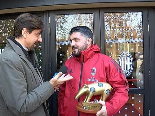Striscia la notizia, Staffelli consegna il Tapiro d'oro a Rino Gattuso