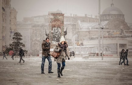 La neve imbianca Istanbul 6