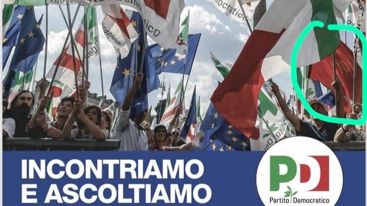 Il Pd "nasconde" la sua bandiera rossa