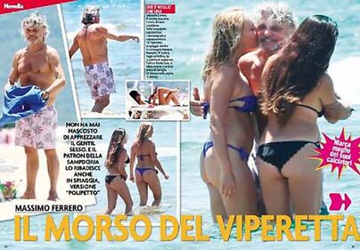 Massimo Ferrero beato tra le donne a Sabaudia 3