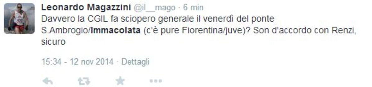 Twitter contro la Cgil: "Così allungano il ponte" 4