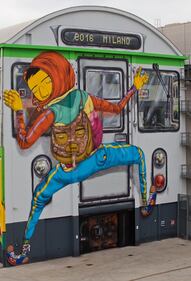 Osgemeos, il murales sul Pirelli Hangar Bicocca 5