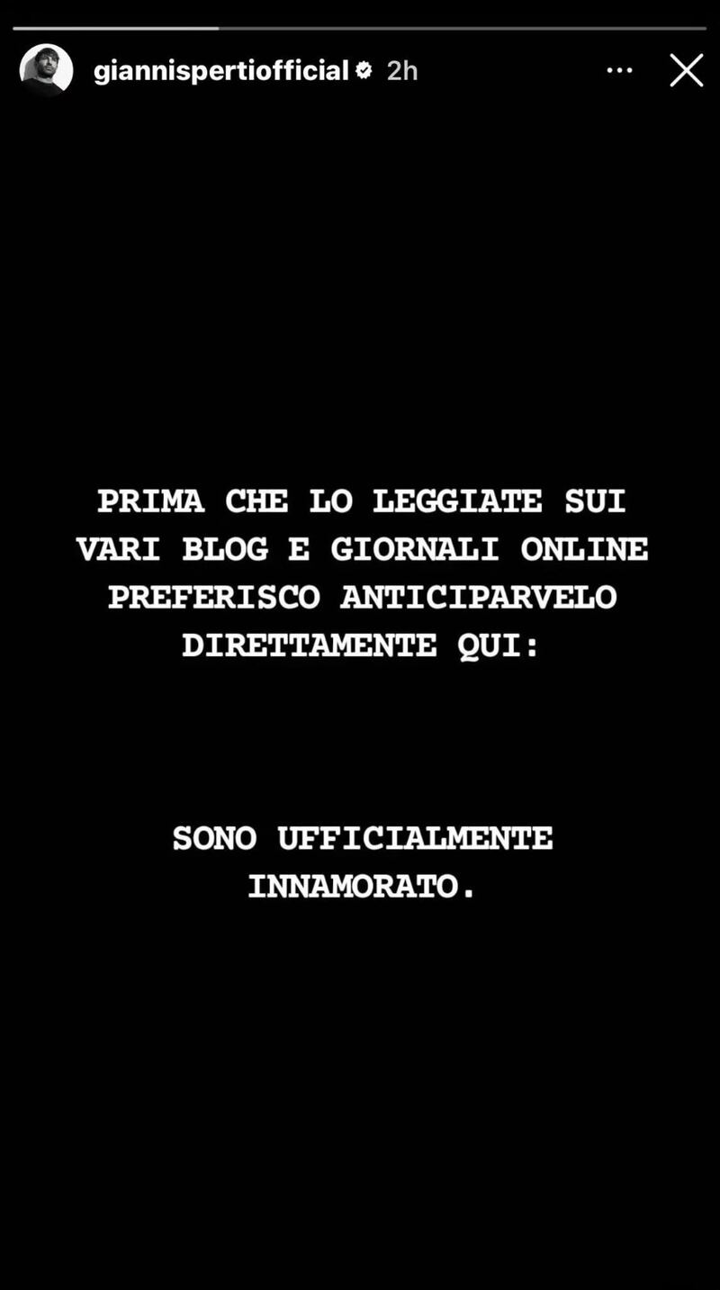 GIANNI SPERTI - ANNUNCIO SOCIAL 