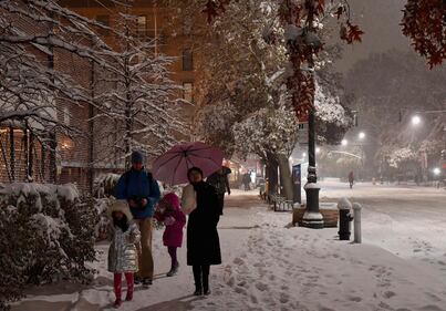È arrivata la prima neve a New York 1