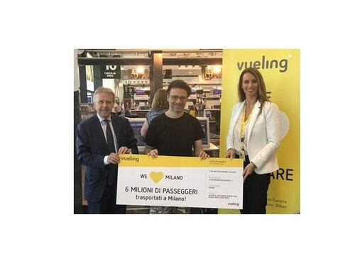 Vueling festeggia 6 milioni di passeggeri a Malpensa
