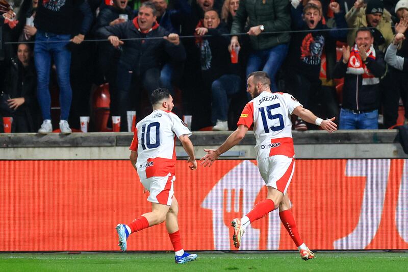 Jurecka gol Slavia Praga Roma