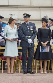 Meghan Markle e Kate Middleton al centenario del Raf 1