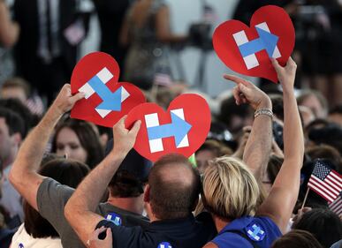 Hillary Clinton festeggia a Brooklyn 6