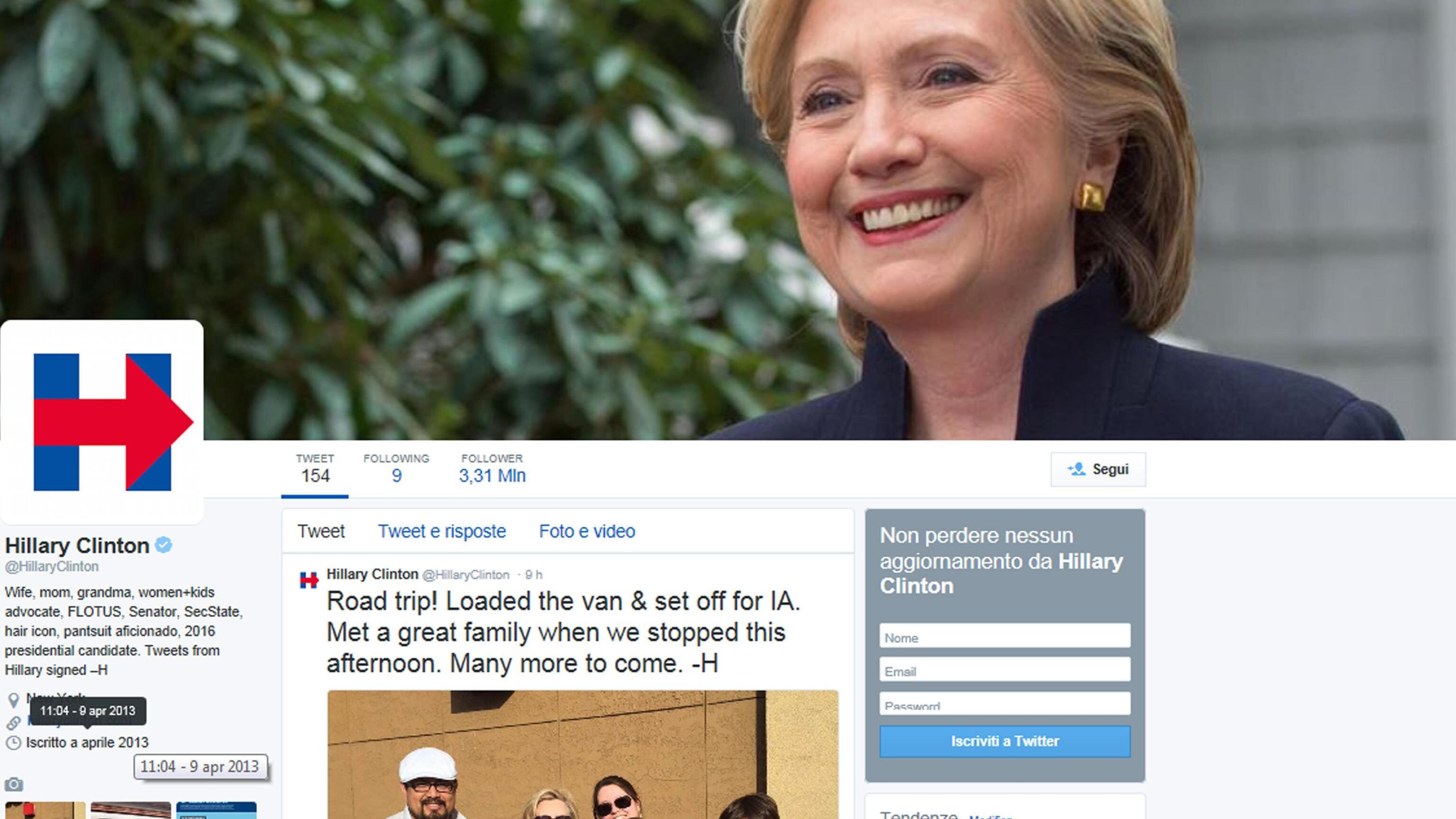 Hillary Clinton, la donna che visse due volte, riparte dall'Iowa
