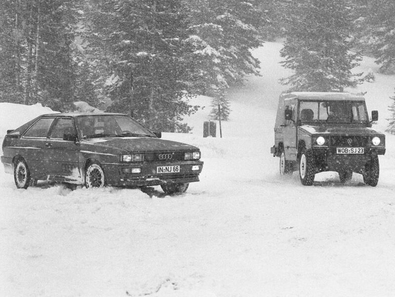 L'Audi Quattro insieme alla Volkswagen Itlis