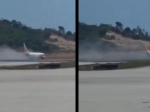 Boeing 737 MAX perde una ruota durante un pesante atterraggio, panico a bordo