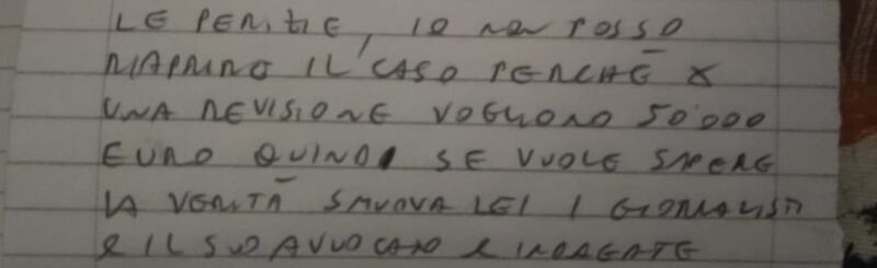 Lettera Garlaschi
