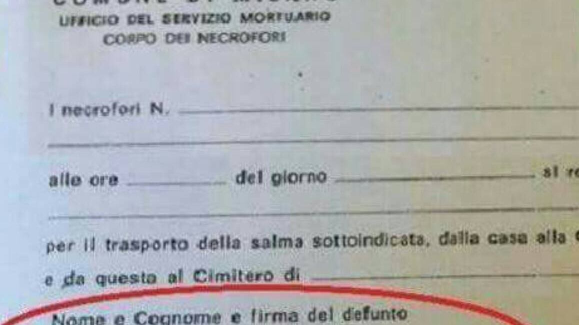 firma del defunto