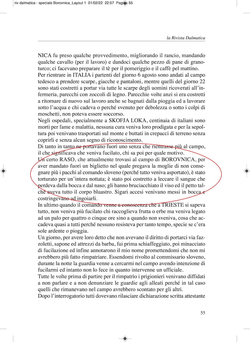 Il rapporto segreto sulle torture titine 17