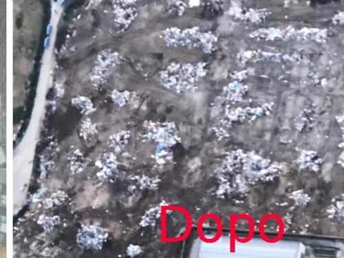 Le ruspe spianano la baraccopoli. Il ghetto dei migranti raso al suolo