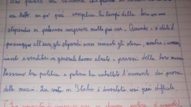 "Con la Lira? Meglio...". Ecco quei temi in classe della maestra anti-Euro