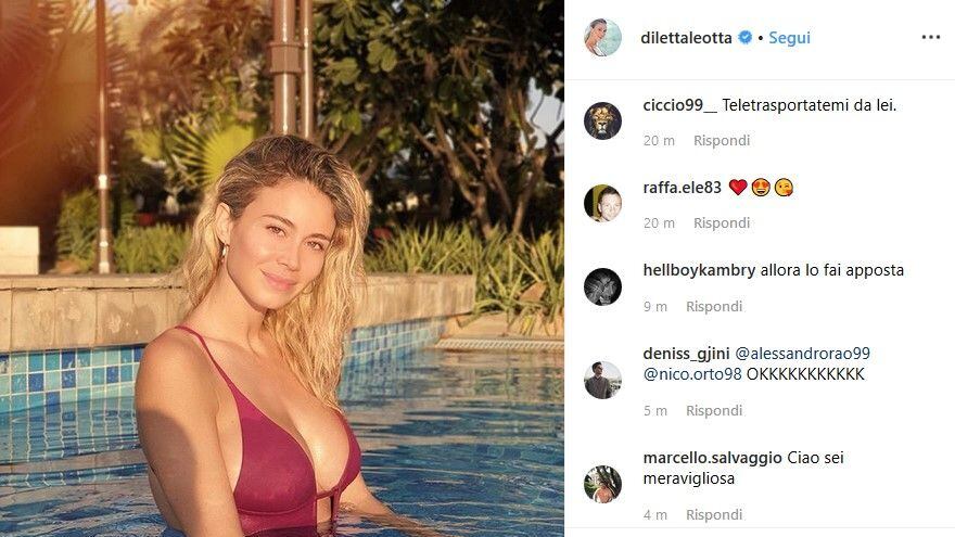 Diletta Leotta in costume su Instagram fa impazzire i fan