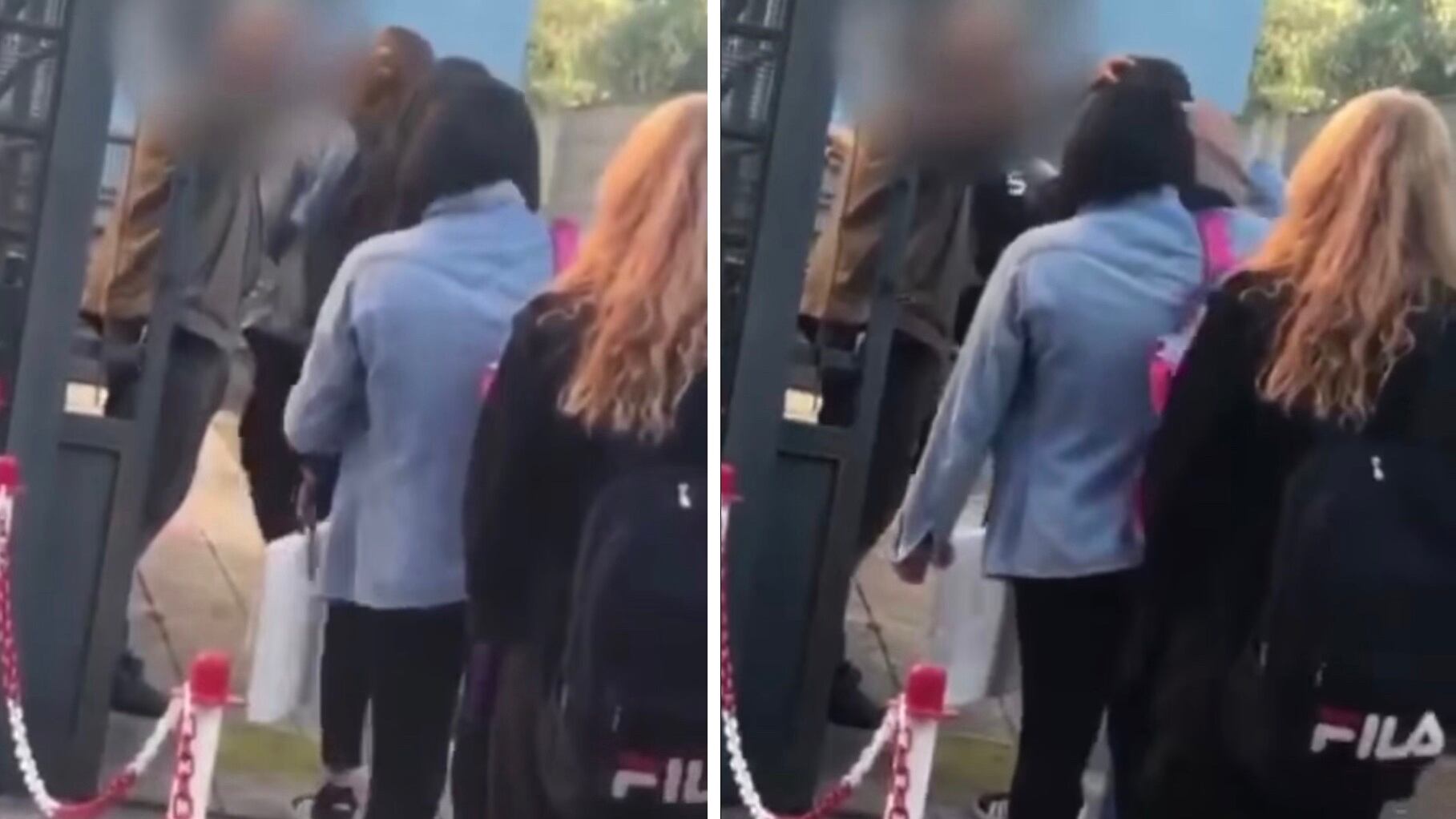 Misurazione della temperatura con la mano, da una scuola le immagini choc