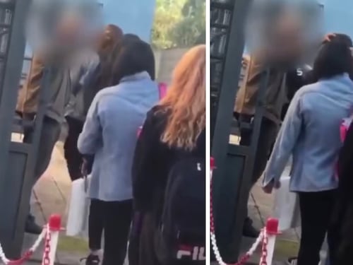 Misurazione della temperatura con la mano, da una scuola le immagini choc