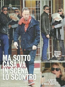 Alessia Marcuzzi col marito. Lite sotto casa con l'ex, Francesco Facchinetti 3