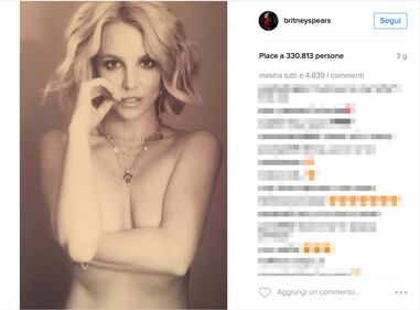 Britney Spears, topless sexy su Instagram 2