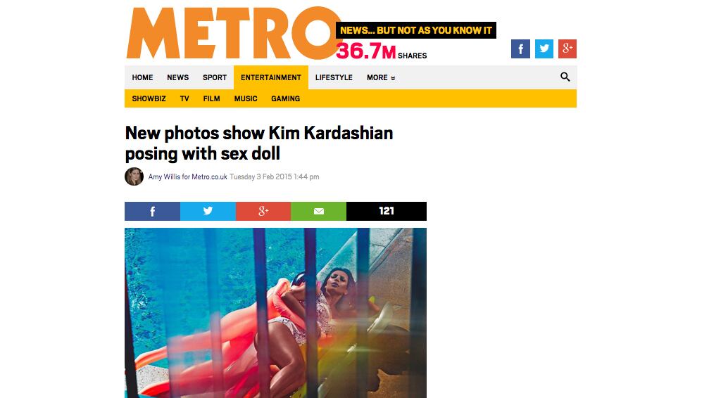 Kim Kardashian: il lato b in mostra nel nuovo numero di Love
