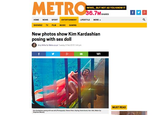 Kim Kardashian: il lato b in mostra nel nuovo numero di Love