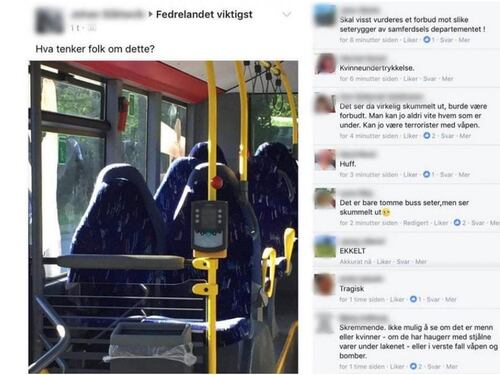 "Invasione di donne con il burqa", ma sono i sedili del bus: epic fail in Norvegia
