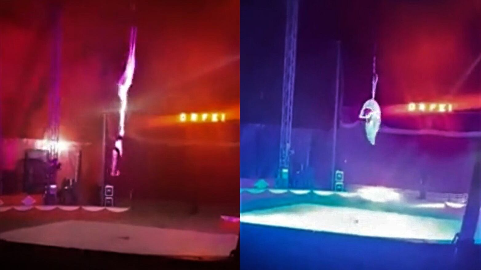 Tragedia al circo Orfei. La trapezista cade da 4 metri e si spacca la testa