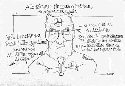 La vignetta del giorno: un meccanico Mercedes 1