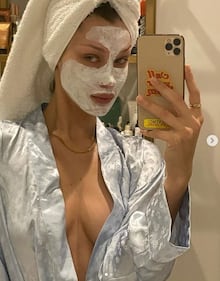 Bella Hadid sexy in costume 3