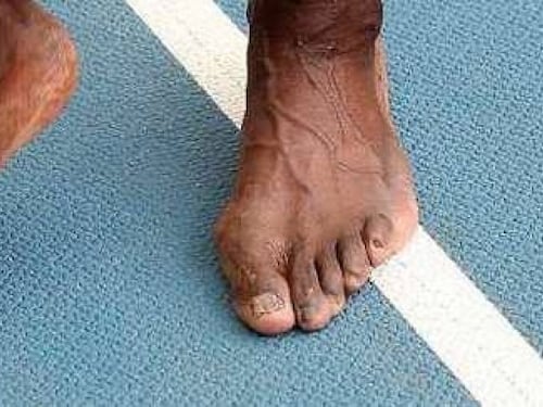 I velocissimi piedi di Usain Bolt