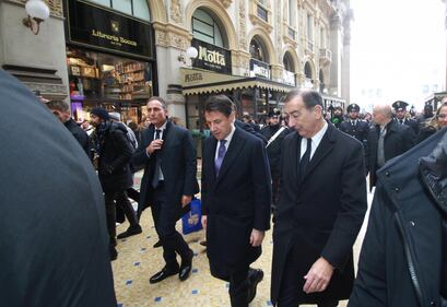 Premier Giuseppe Conte a Milano. Passeggiata col sincado Beppe Sala 3