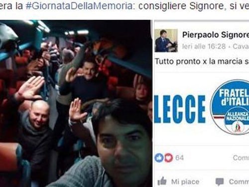 "Siamo in marcia su Roma". Foto col saluto fascista, polemica su consigliere FdI
