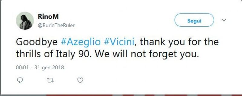 Il cordoglio social per la morte di Vicini 3
