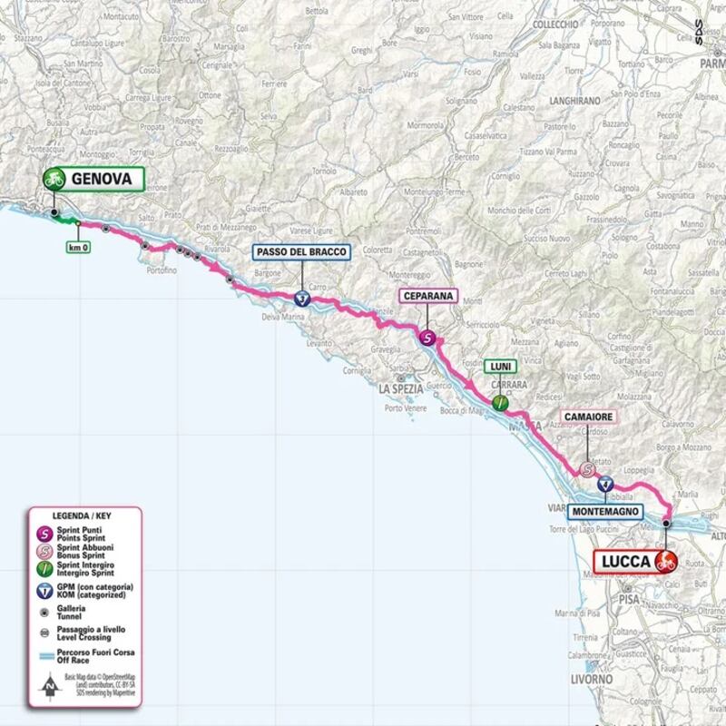 Giro 2024 tappa 5 planimetria