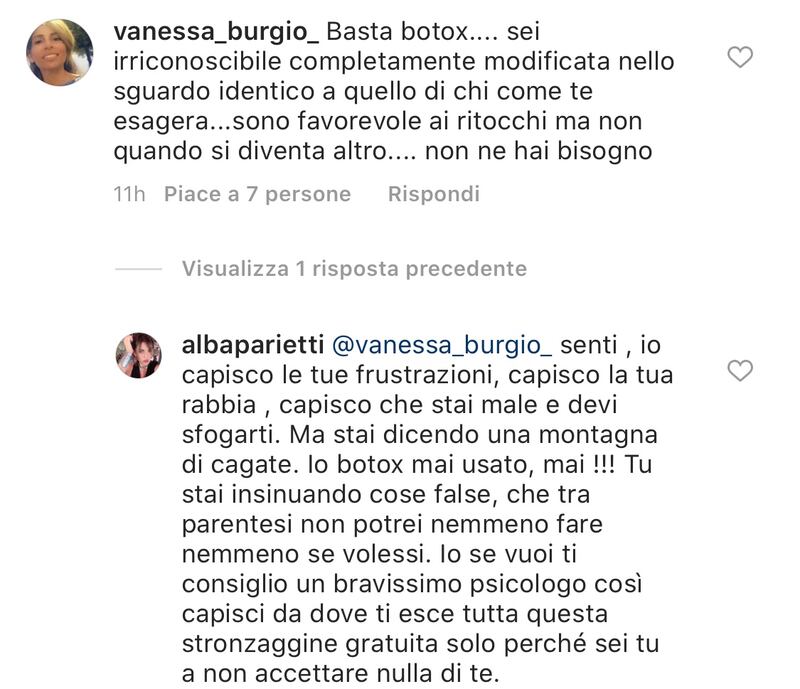 Commento Alba Parietti 