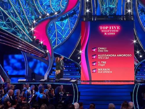 La classifica della terza serata di Sanremo: Angelina Mango prima, Mr Rain "ultimo"